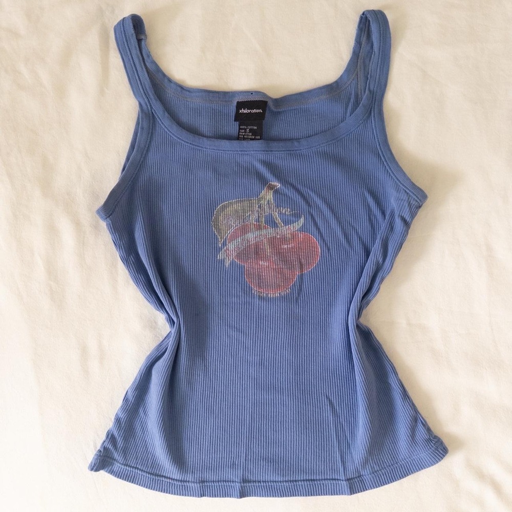 Y2K Xhilaration Cherry Ribbed Cami